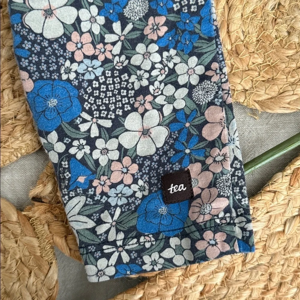 Tea Collection girls 6-9 months Ruffle One Piece Floral Jumpsuit.